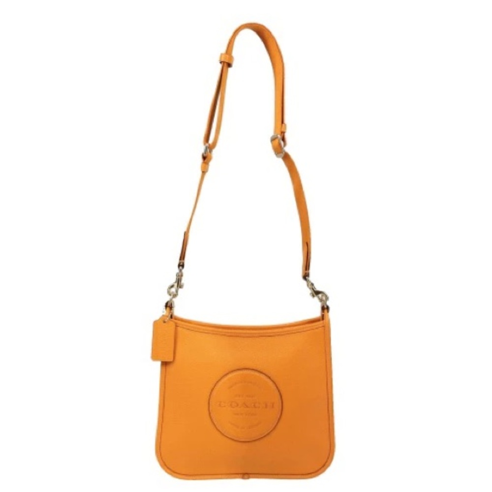 Coach Dempsey File Vibrant Orange Crossbody Bag - Picture 3 of 14